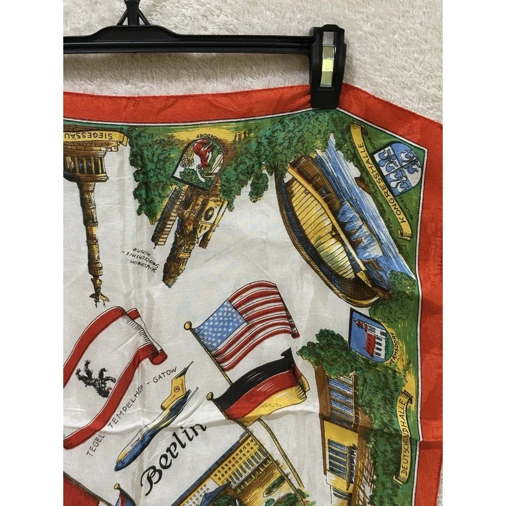 Vintage Hanky / Scarf BERLIN Travel‎ Souvenir Tourist Square